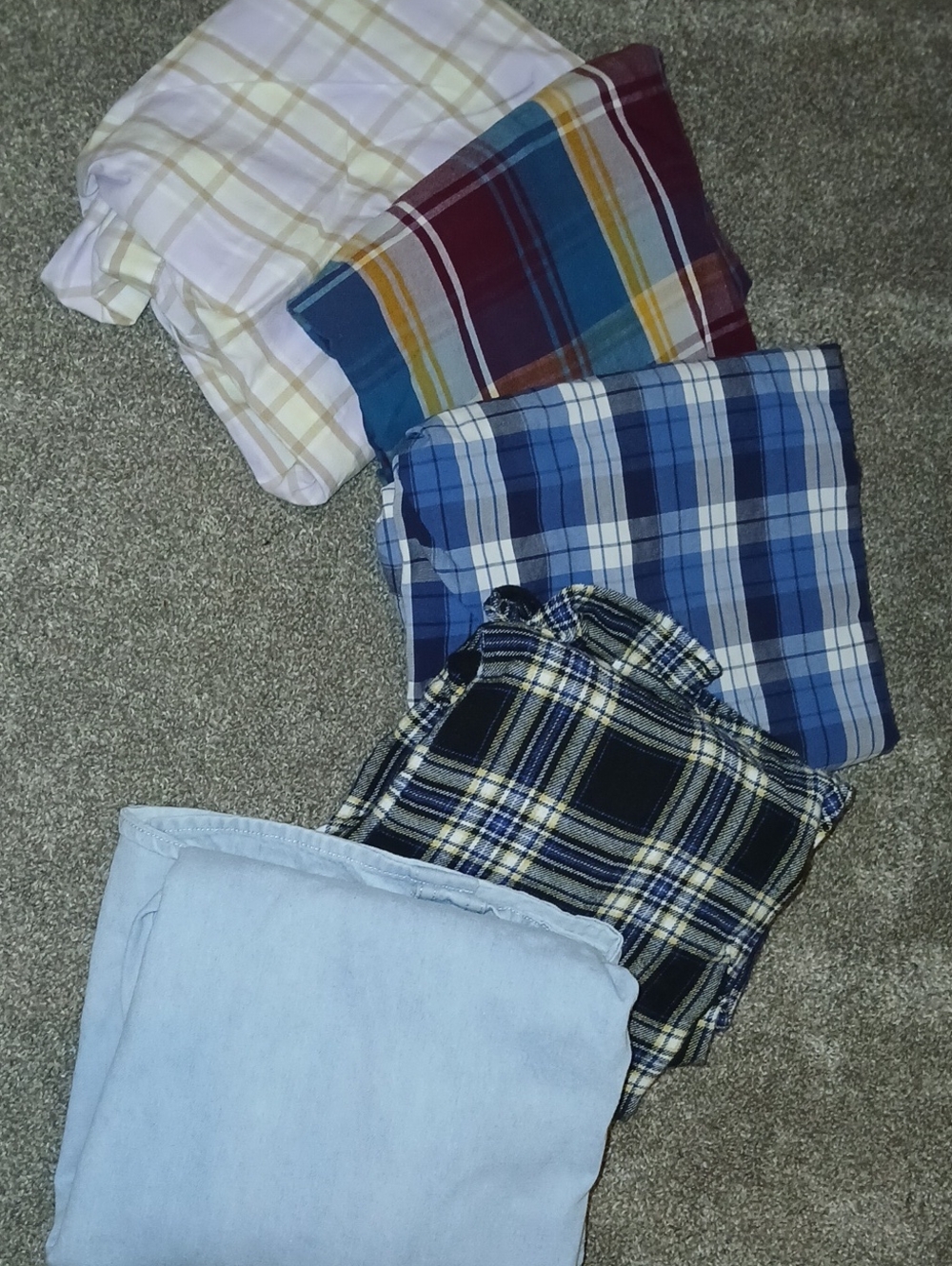 Plaid and Solid Cotton Button Ups